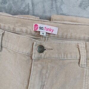 SO Funky Womens 14 32x30 Retro 70s Vibe Corduroy Bell Flare Leg Hippie Chic Pant